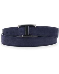 Tod's - Belt T Timeless Suede - Lyst
