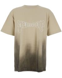 Purple Brand - Crewneck T-Shirt With Logo Print On The Front And F - Lyst
