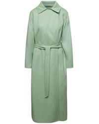 Max Mara - Light Hans Long Coat With Belt - Lyst