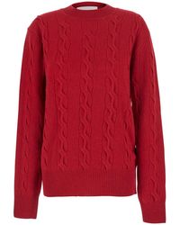 Ami Paris - Sweater With Round Neck And Ami De Coeur Logo - Lyst