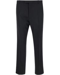 Gucci - Tailored Pants With Tonal Logo Lettering - Lyst