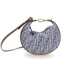 Fendi - Borsa A Mano 'Graphy' Mini Con Logo Lettering E Motivo Ff A - Lyst