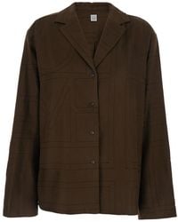 TOTEME - Shirt Notched Revers Modal - Lyst