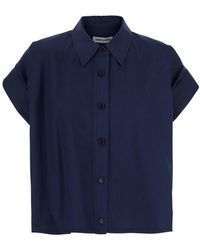 Low Classic - Camicia Con Colletto A Punta E Maniche Risvoltate - Lyst