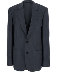 Gucci - Single-Breasted Jacket With Notched Revers And Pinstripe Mo - Lyst