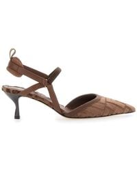 Fendi - 'Colibrã¬ Lite' Dãcolletã With Ff Motif And Padded Back Strap - Lyst