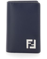 Fendi - Portacarte Con Placca Logo Ff Sul Fronte - Lyst