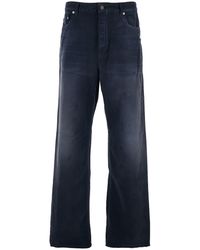 Balenciaga - Jeans With Faded Effect And Logo Patch On The Back - Lyst