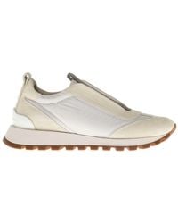 Brunello Cucinelli - Sneakers With Monile Insert - Lyst
