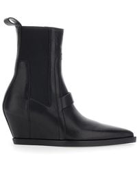 Rick Owens - Ankle Boots Sharp Wedge Sliver Leather - Lyst