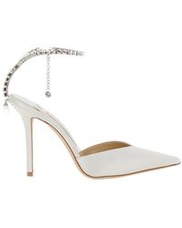 Jimmy Choo - 'Saeda' Pointed And Closed Toe Sandals With Rhineston - Lyst