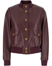 Twinset - Jacket With High Neck And Front Jewel Button Closure - Lyst