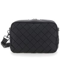 Bottega Veneta - Borsa A Tracolla 'Messenger Media' Con Motivo Intreccia - Lyst