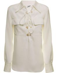 The Seafarer Woman's Josephine Viscose Blend Shirt - White