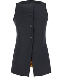 ..,merci - Gilet Con Design A Spalle Scoperte E Chiusura Con Bottoni Sul Fr - Lyst