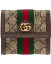 Gucci - 'Ophidia' Wallet With Web Stripe - Lyst