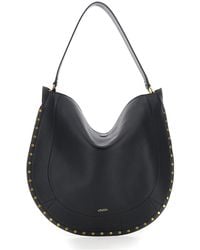 Isabel Marant - Oskan Hobo Shoulder Bag With Studded Profile Leather For - Lyst
