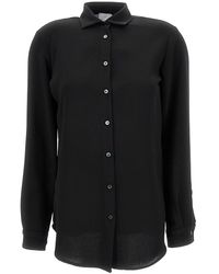 Plain - Relaxed Shirt With Mother-Of-Pearl Buttons - Lyst