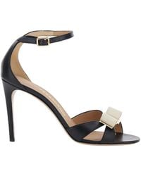 Ferragamo - 'Vara' Heeled Sandal With Bow Detail On The Front - Lyst