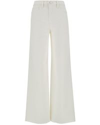 FRAME - 'Le Jane' Wide Leg Jeans With Tonal Buttons - Lyst