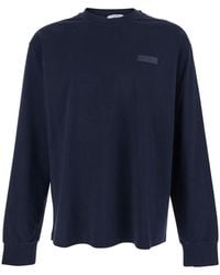 Givenchy - Long-Sleeved T-Shirt With Chest Logo Patch - Lyst