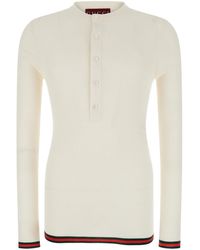 Gucci - Silk Jersey With Web Ribbon - Lyst