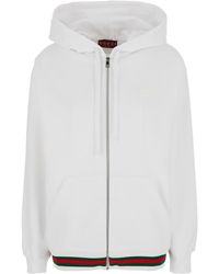 Gucci - Felpa Con Logo Impresso Sul Fronte E Dettaglio Web Sul Bordo In - Lyst