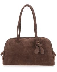Jacquemus - Borsa A Mano 'Le Turismo' Con Effetto Coccodrillo E Logo Imp - Lyst