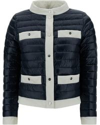 Herno - And Down Jacket With Funnel Neck And Contrasting Deta - Lyst