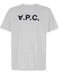 A.P.C. - Oversized T-Shirt With Apc Print - Lyst
