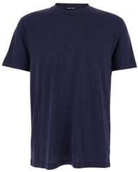 Tom Ford - Crewneck T-Shirt With Logo Embroidery On The Front - Lyst