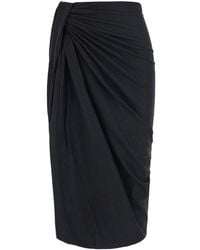 Isabel Marant - Skirt Jeldia-Gc With Leather Details And Tech Fabric, Bl - Lyst
