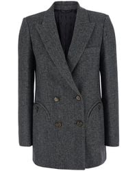 Blazé Milano - Double-Breasted Jacket Wool Blend - Lyst