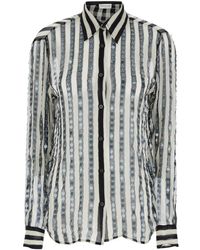 Dries Van Noten - Camicia A Righe Con Paillettes All Over - Lyst