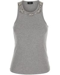 Le Plain - Ribbed Top Embroidery With Long Sleeves And Cotton Embroi - Lyst
