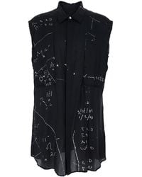 Rick Owens - Shirt With Classic Collar And All-Over Print - Lyst