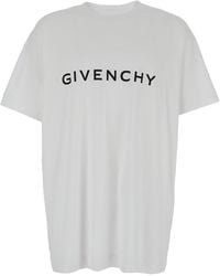 Givenchy - Oversized T-Shirt With Contrasting Logo Lettering Print - Lyst
