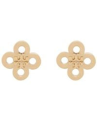 Tory Burch - 'Forget Me Not Clover' Colored Earrings With Logo - Lyst