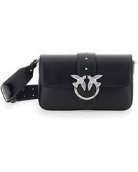 Pinko - Shoulder Bag 'Love Birds' With Buckle On The Front - Lyst