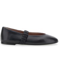 Pollini - Ballet Flats With Elasticated Band On The Front - Lyst