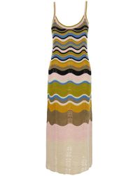 La DoubleJ - Chevron Sundress Tech Fabric Polyester Dress - Lyst