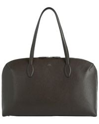 TOTEME - Shoulder Bag With Two Top Handles And Embossed Logo Lette - Lyst