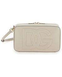 Dolce & Gabbana - Crossbody Bag With Quilted Logo - Lyst