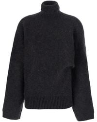 Ganni - Brushed Mohair Batwing Turtleneck - Lyst