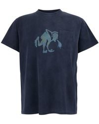 ERL - T-Shirt Con Stampa Sul Fronte - Lyst