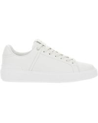 Balmain - 'B-Court' Low Top Sneakers With Logo Patch - Lyst