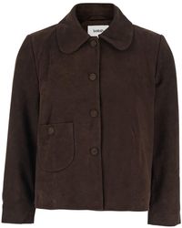 Ba&sh - 'Milas' Jacket With Wide Classic Collar And Front Pocket I - Lyst