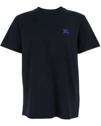 Burberry - Cotton T-Shirt With Equestrian Knight Motif - Lyst