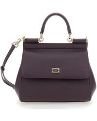 Dolce & Gabbana - Borsa A Mano 'Sicily Media' Con Tracolla Regolabile E - Lyst