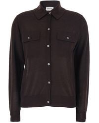 P.A.R.O.S.H. - Polo-Collar Sweater, Wool-Blend - Lyst